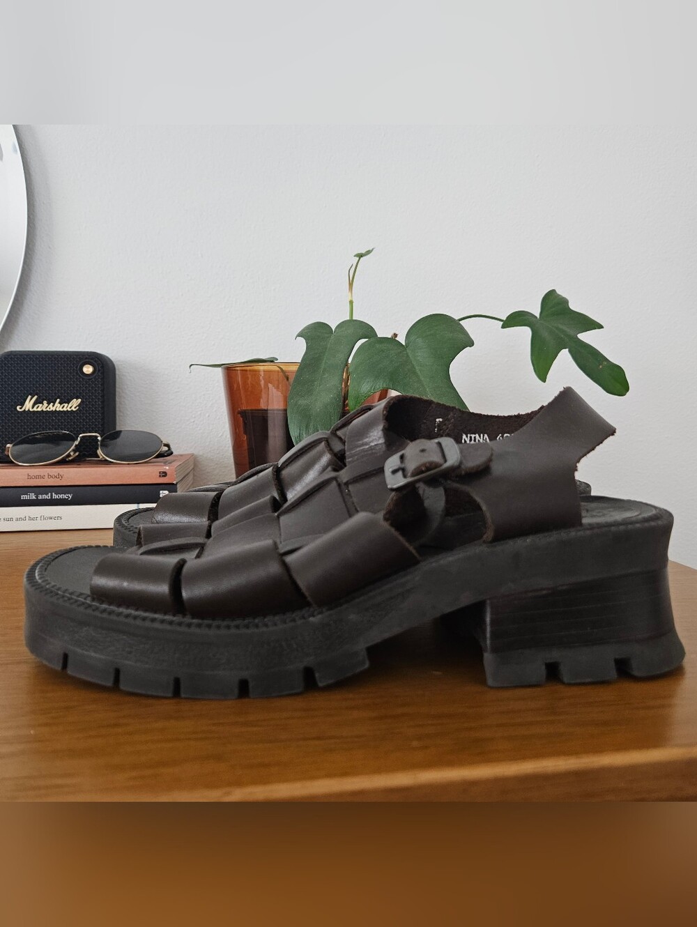 vintage fisherman grunge y2k 90s boho open toe chunky platform sandals shoes